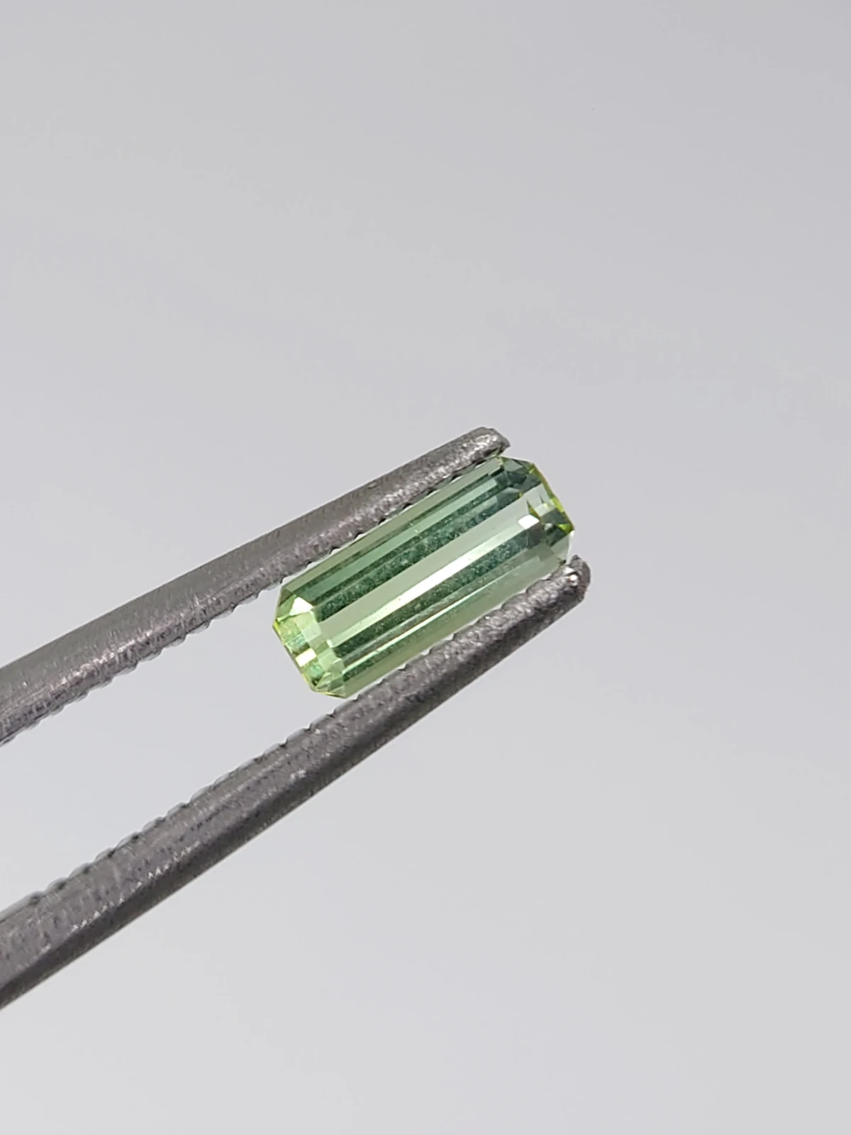 0.35ct Natural Grey Green Tourmaline Octagon Cut Loose Gemstone From Afghanistan — view 1